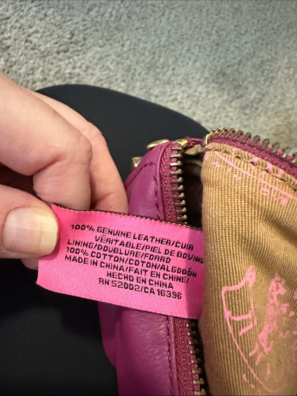 Juicy Couture Wristlet Bag in Deep Magenta - Picture 7 of 10